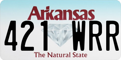 AR license plate 421WRR