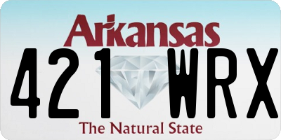 AR license plate 421WRX