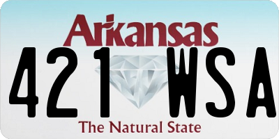 AR license plate 421WSA