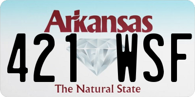 AR license plate 421WSF