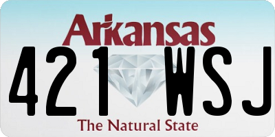 AR license plate 421WSJ