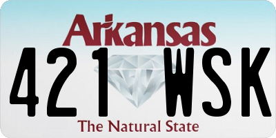 AR license plate 421WSK
