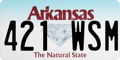 AR license plate 421WSM