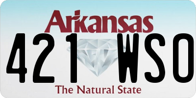 AR license plate 421WSO