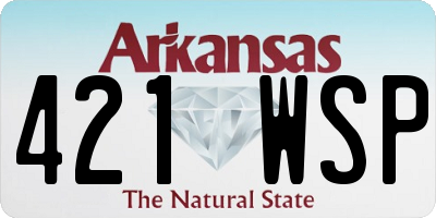 AR license plate 421WSP