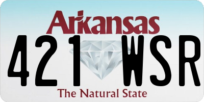 AR license plate 421WSR