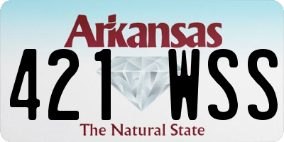 AR license plate 421WSS