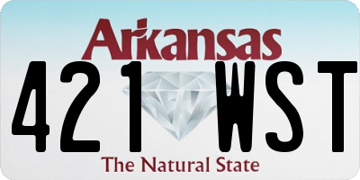 AR license plate 421WST