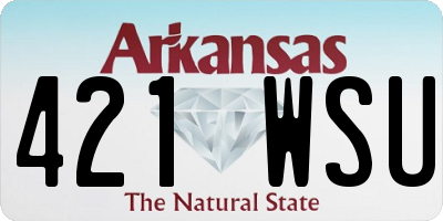 AR license plate 421WSU