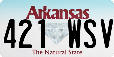 AR license plate 421WSV