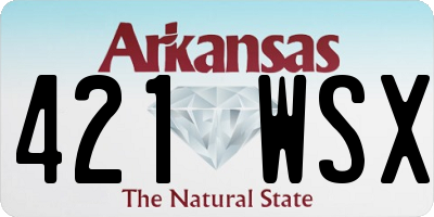 AR license plate 421WSX