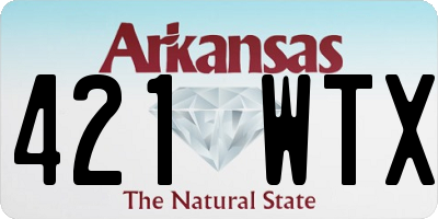 AR license plate 421WTX