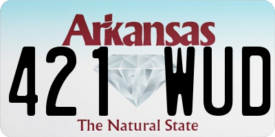 AR license plate 421WUD