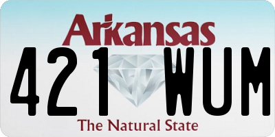 AR license plate 421WUM
