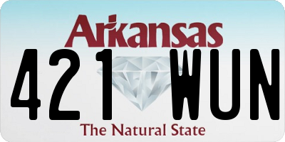 AR license plate 421WUN
