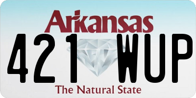 AR license plate 421WUP