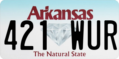AR license plate 421WUR