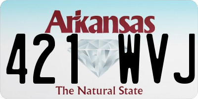 AR license plate 421WVJ