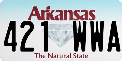 AR license plate 421WWA