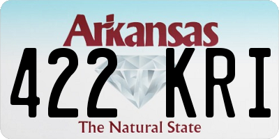 AR license plate 422KRI