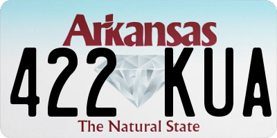 AR license plate 422KUA