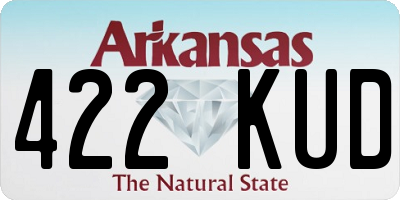 AR license plate 422KUD