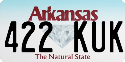 AR license plate 422KUK