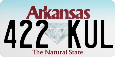 AR license plate 422KUL