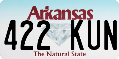 AR license plate 422KUN