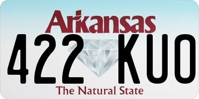 AR license plate 422KUO