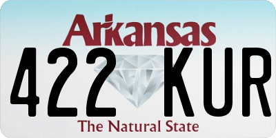AR license plate 422KUR