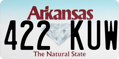 AR license plate 422KUW
