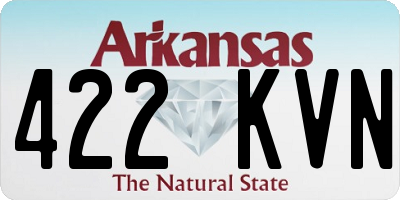 AR license plate 422KVN