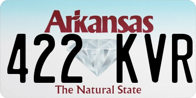 AR license plate 422KVR