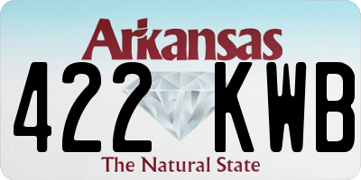 AR license plate 422KWB