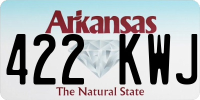 AR license plate 422KWJ