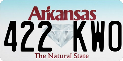 AR license plate 422KWO
