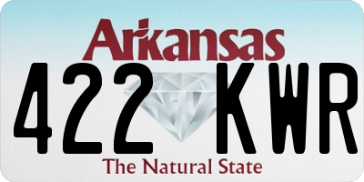AR license plate 422KWR