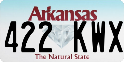 AR license plate 422KWX