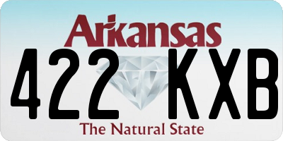 AR license plate 422KXB