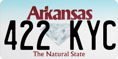 AR license plate 422KYC