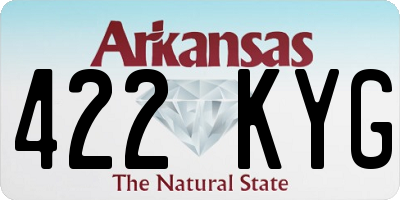 AR license plate 422KYG