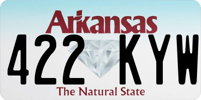 AR license plate 422KYW