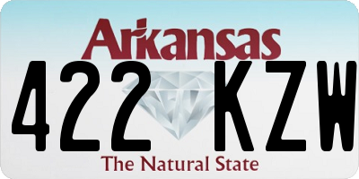 AR license plate 422KZW