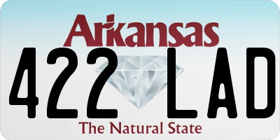 AR license plate 422LAD