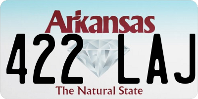 AR license plate 422LAJ