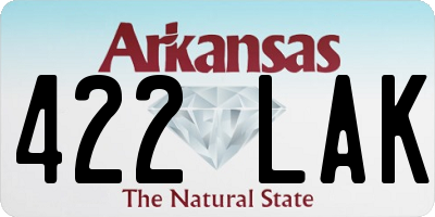 AR license plate 422LAK