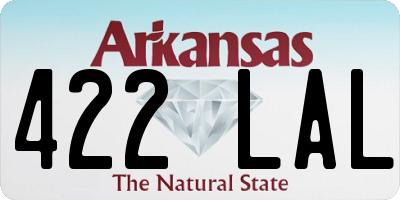 AR license plate 422LAL