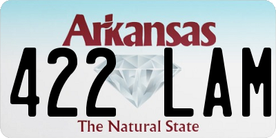 AR license plate 422LAM
