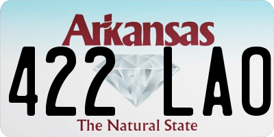 AR license plate 422LAO